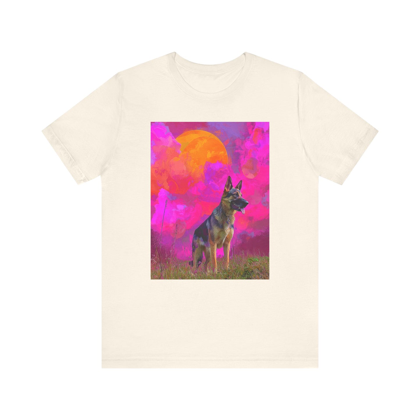 German Shepherd "Magenta Sky" T-shirt