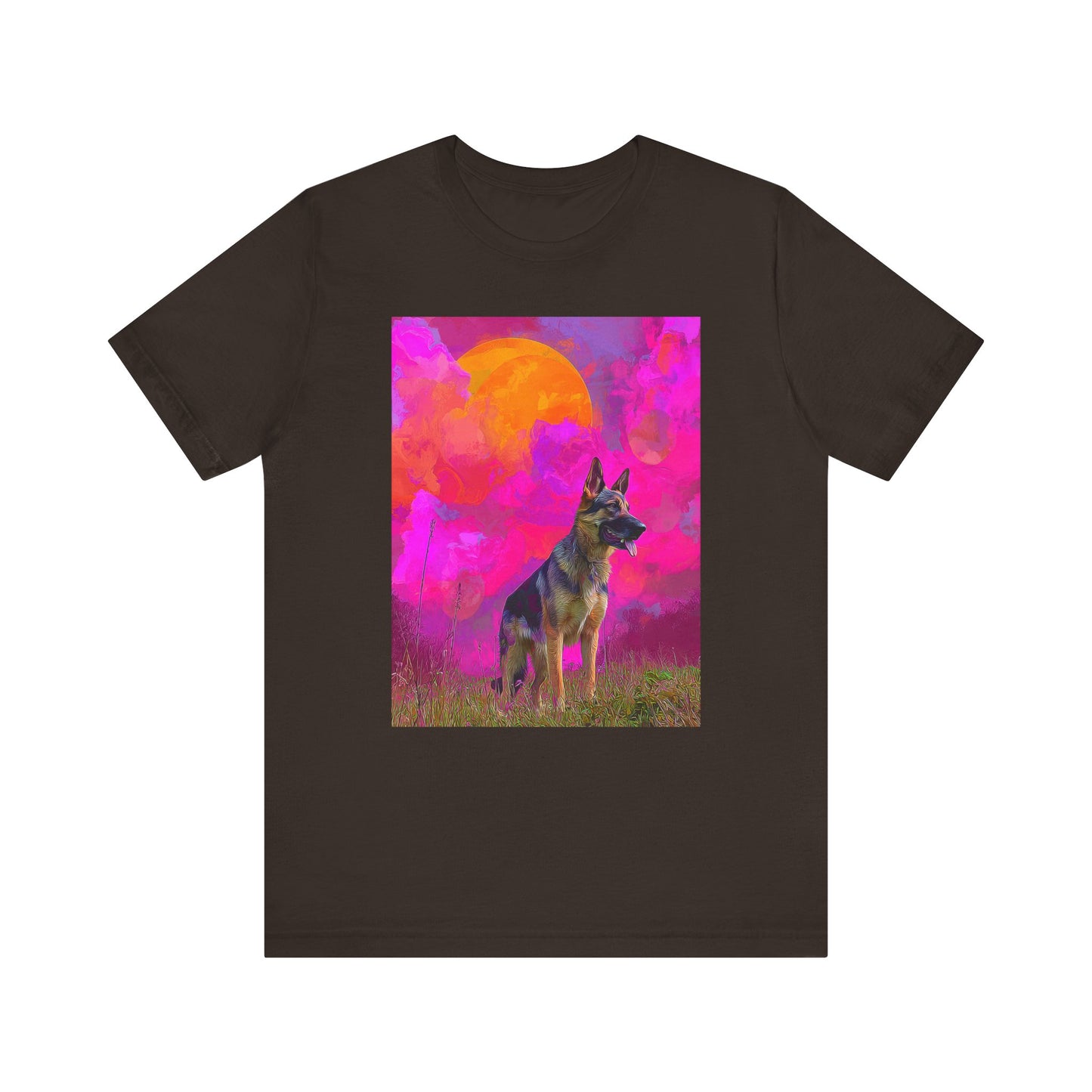 German Shepherd "Magenta Sky" T-shirt