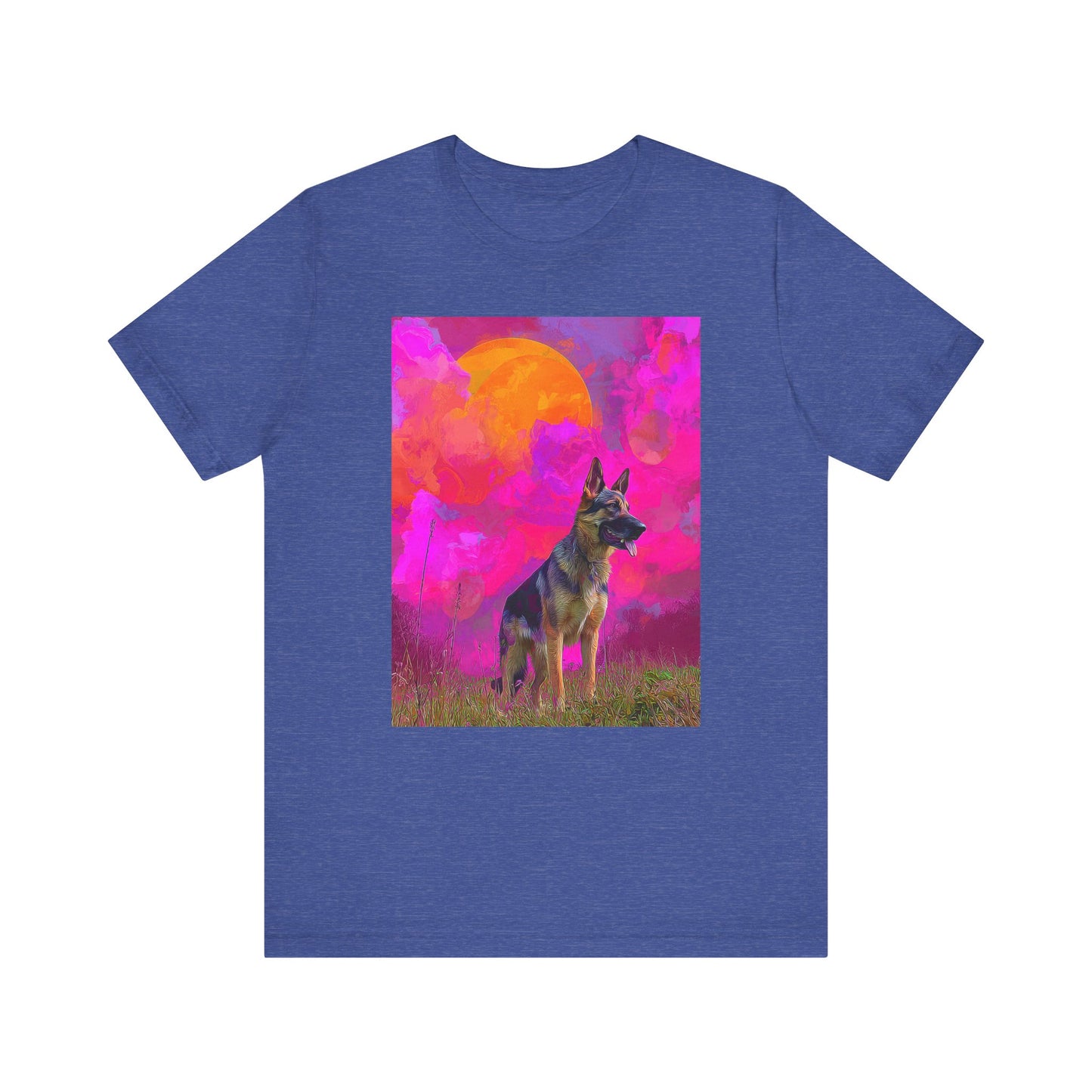 German Shepherd "Magenta Sky" T-shirt