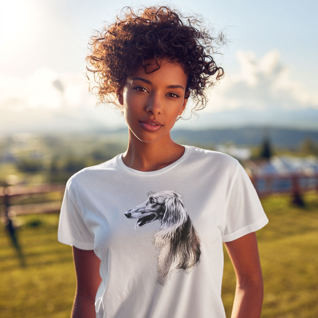 Afghan Hound "Noir & Blanc" T-shirt