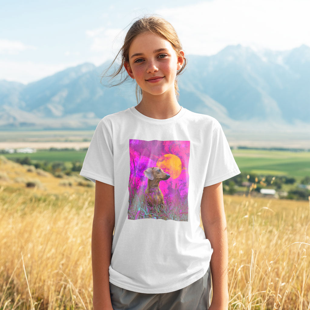 Dachshund "Magenta Sky" T-shirt