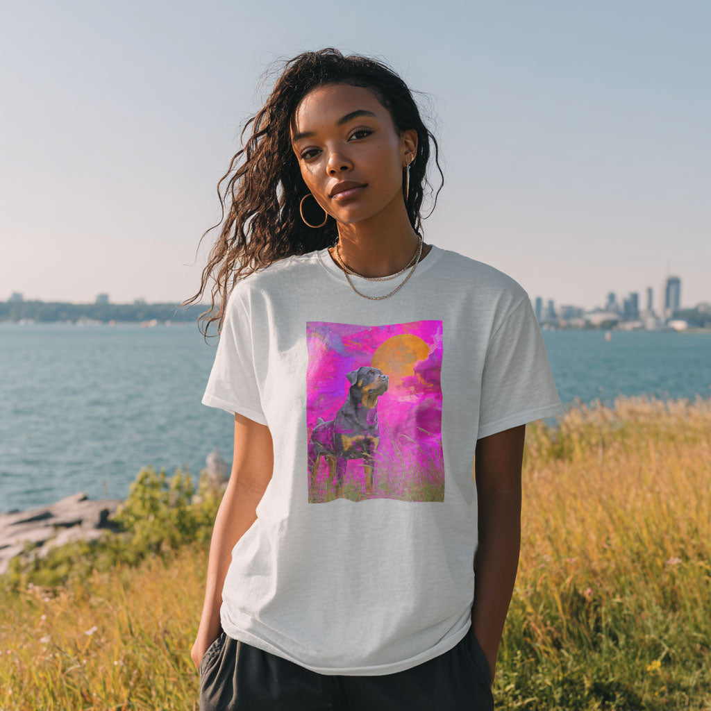 Rottweiler "Magenta Sky" T-shirt