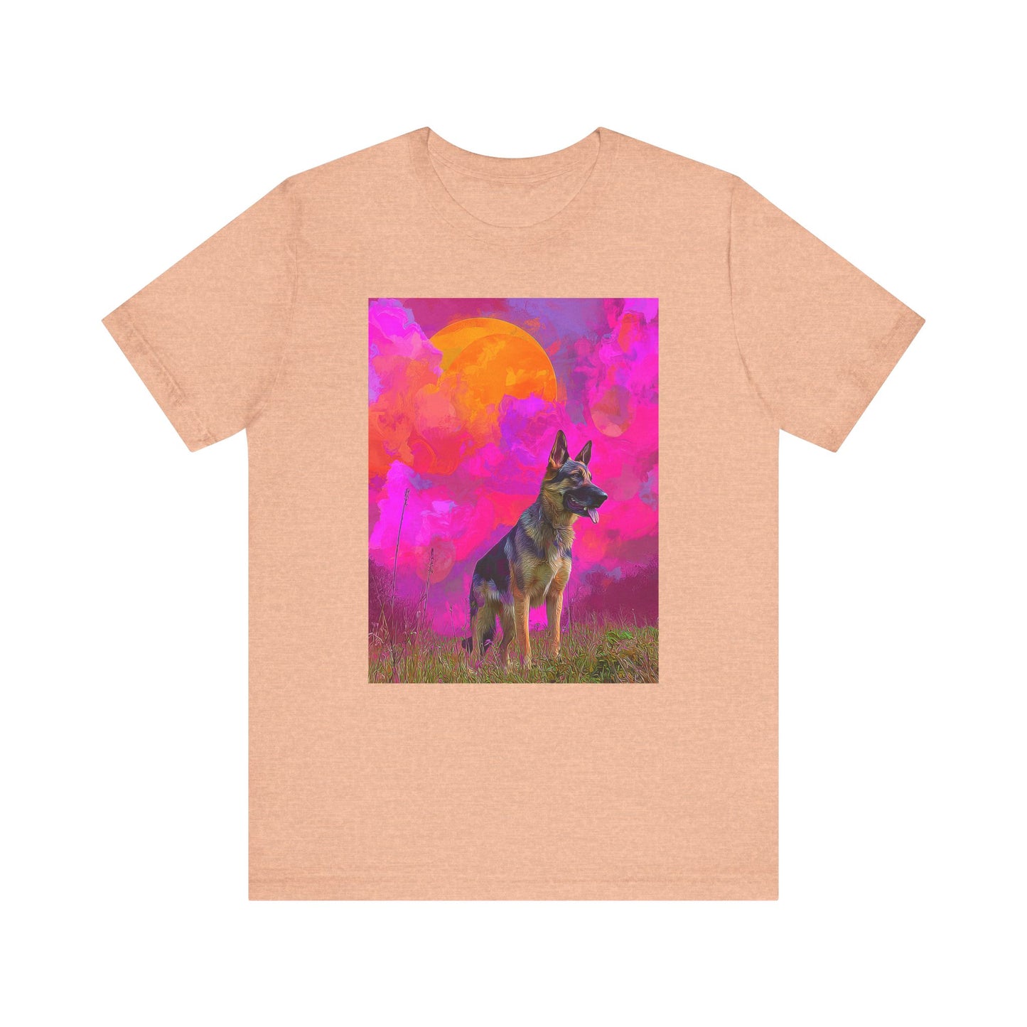 German Shepherd "Magenta Sky" T-shirt