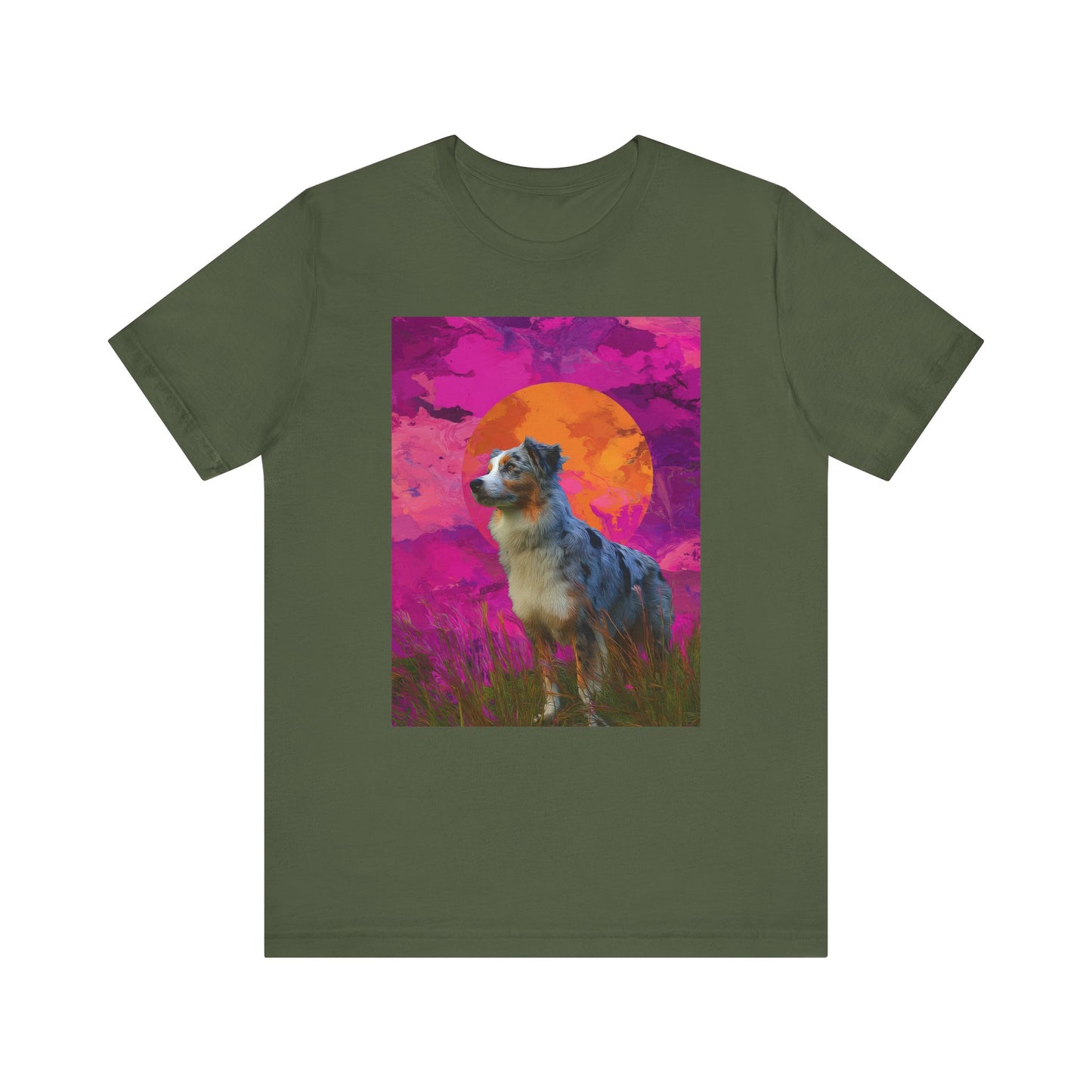 Australian Shepherd "Magenta Sky" T-shirt