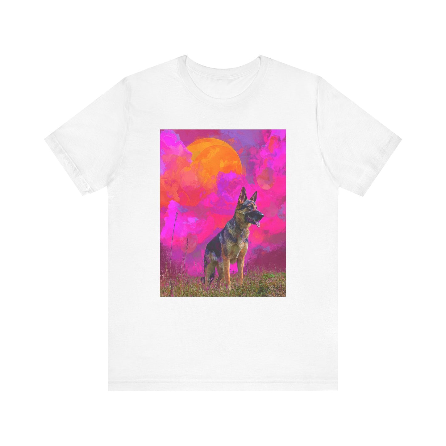 German Shepherd "Magenta Sky" T-shirt