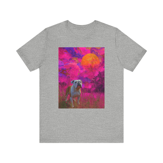 English Bulldog "Magenta Sky" T-shirt