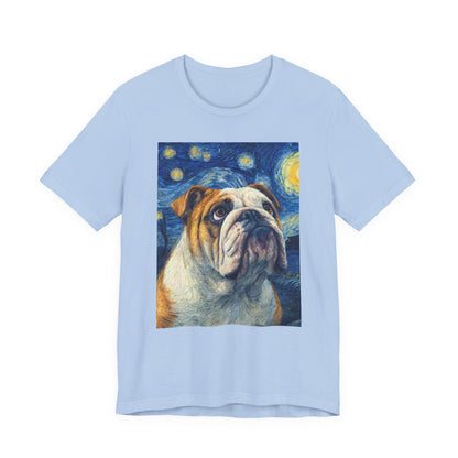 English Bulldog "Starry Night" T-shirt