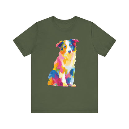 Australian Shepherd "Colorful Canine" T-shirt