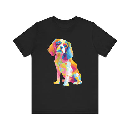 Cavalier King Charles Spaniel "Colorful Canine" T-shirt