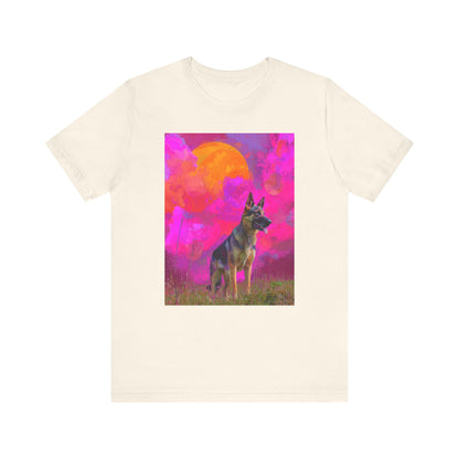 German Shepherd "Magenta Sky" T-shirt