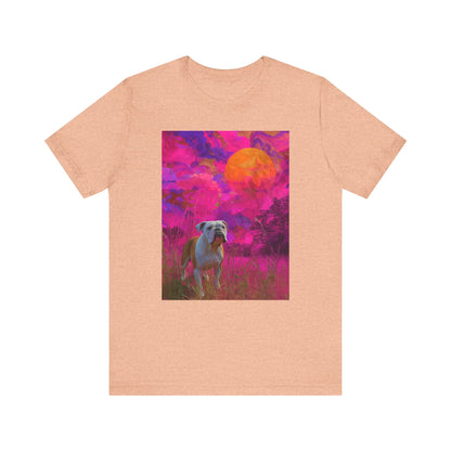 English Bulldog "Magenta Sky" T-shirt