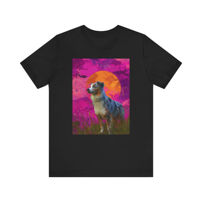 Australian Shepherd "Magenta Sky" T-shirt