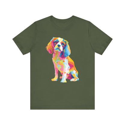 Cavalier King Charles Spaniel "Colorful Canine" T-shirt