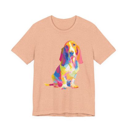 Basset Hound "Colorful Canine" T-shirt