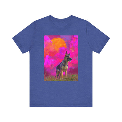 German Shepherd "Magenta Sky" T-shirt