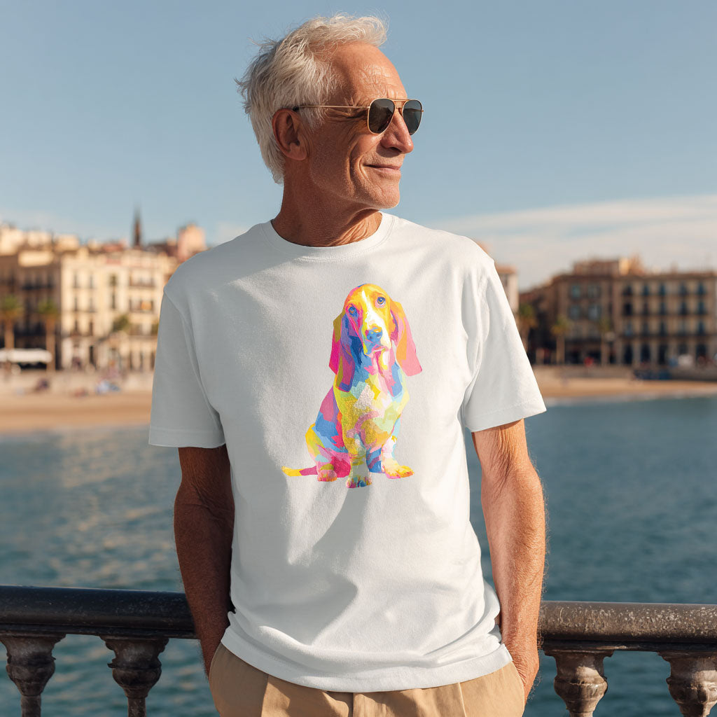 Basset Hound "Colorful Canine" T-shirt