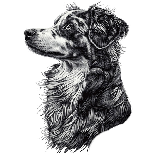 Australian Shepherd "Noir & Blanc" T-shirt