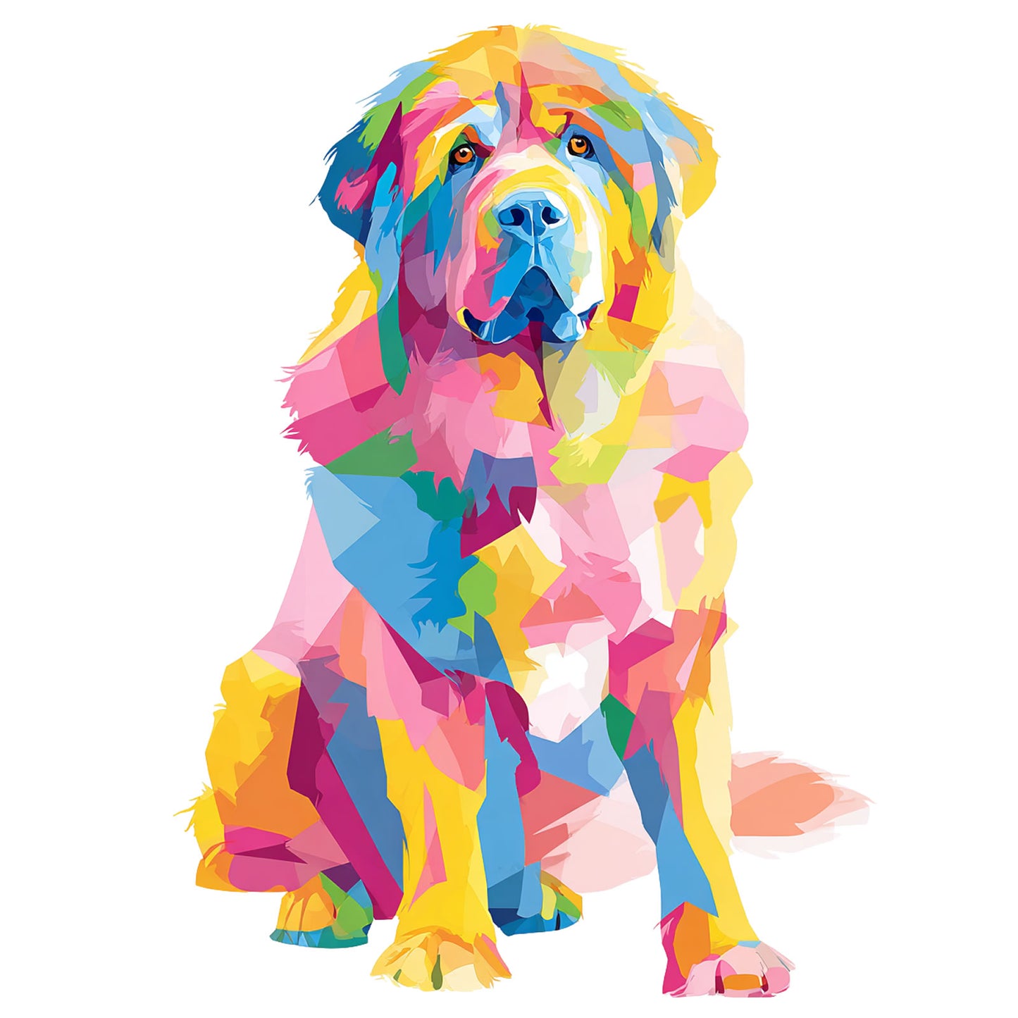 Tibetan Mastiff "Colorful Canine" T-shirt