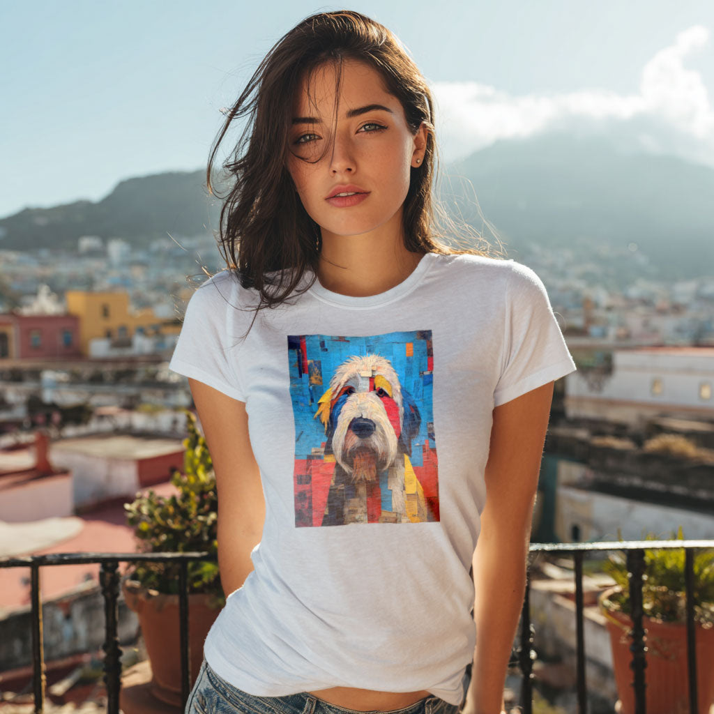 English Sheepdog "Mosaic Mutt" T-shirt
