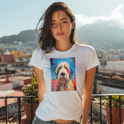 English Sheepdog "Mosaic Mutt" T-shirt