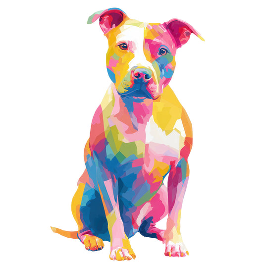 American Pit Bull "Colorful Canine" T-shirt