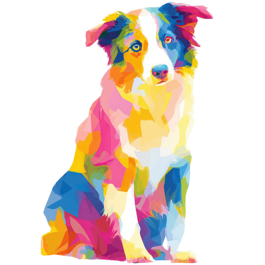 Australian Shepherd "Colorful Canine" T-shirt