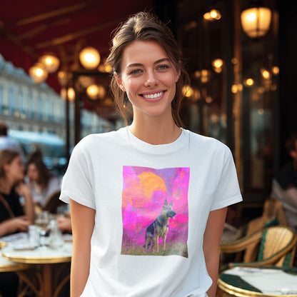 German Shepherd "Magenta Sky" T-shirt