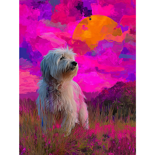 Coton de Tulear "Magenta Sky" T-shirt