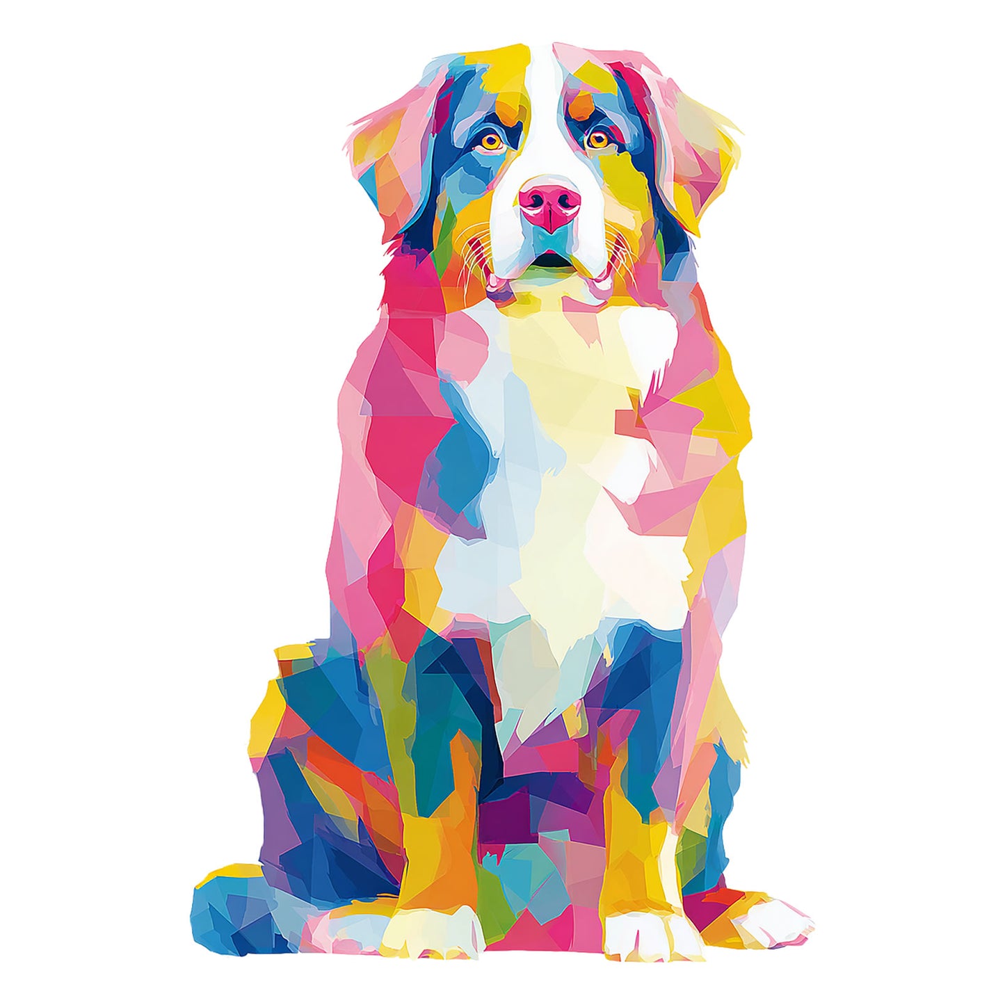 Bernese Mountain Dog "Colorful Canine" T-shirt
