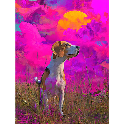 Beagle "Magenta Sky" T-shirt