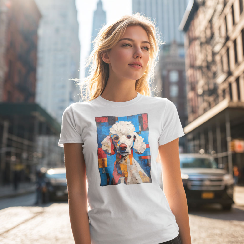 French Poodle "Mosaic Mutt" T-shirt