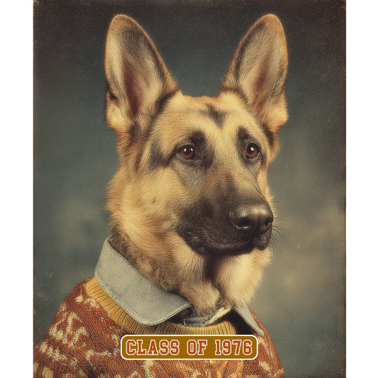 German Shepherd "Class of 1976" T-shirt