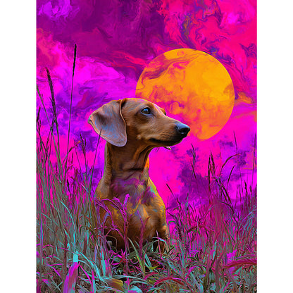 Dachshund "Magenta Sky" T-shirt