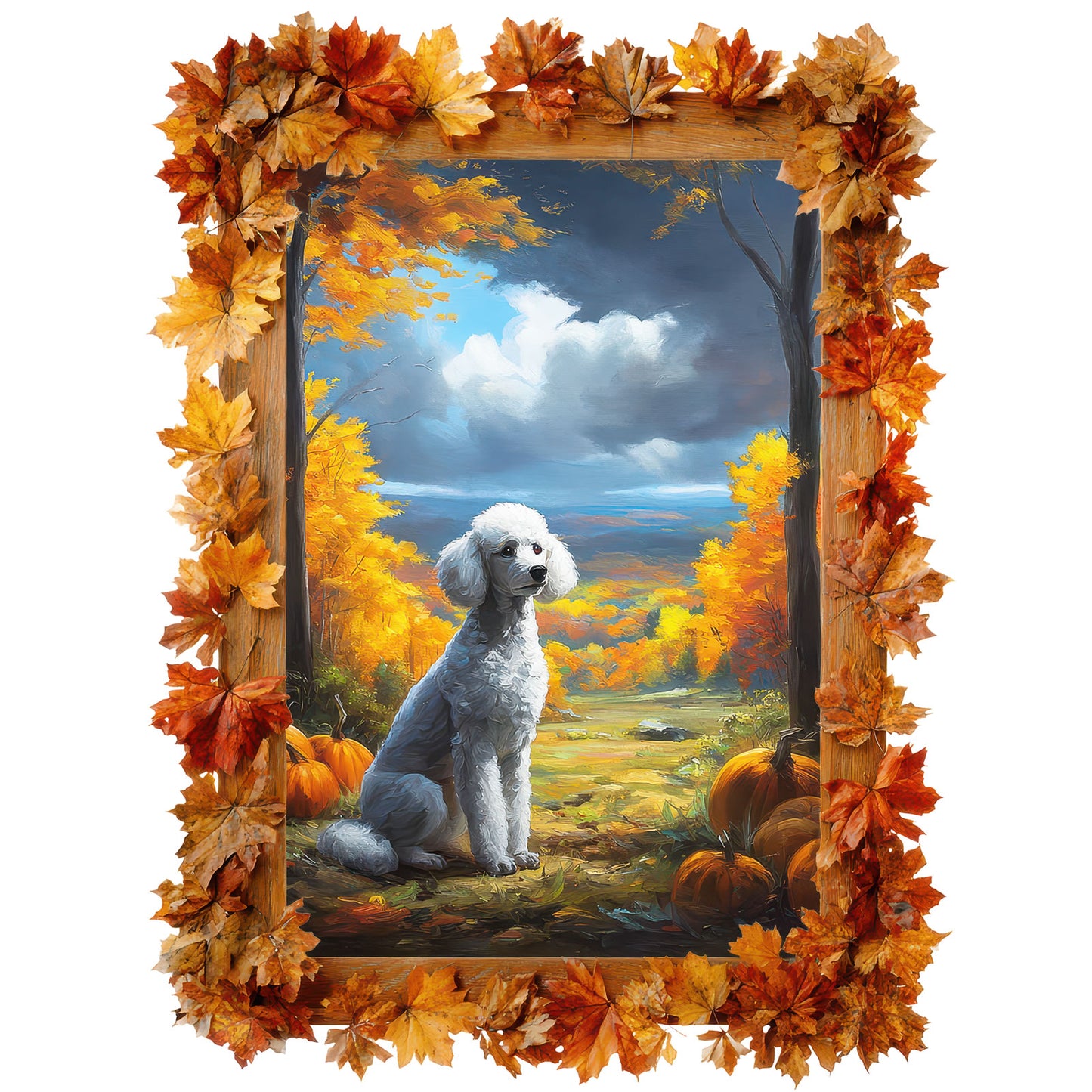 French Poodle "Pumpkin Pup" T-shirt