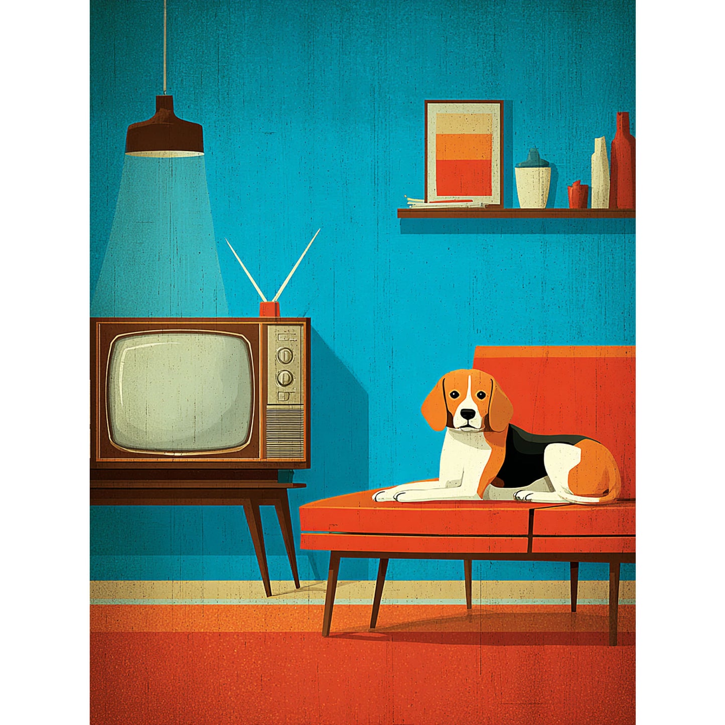 Beagle "Mid-Century Doggo" T-shirt