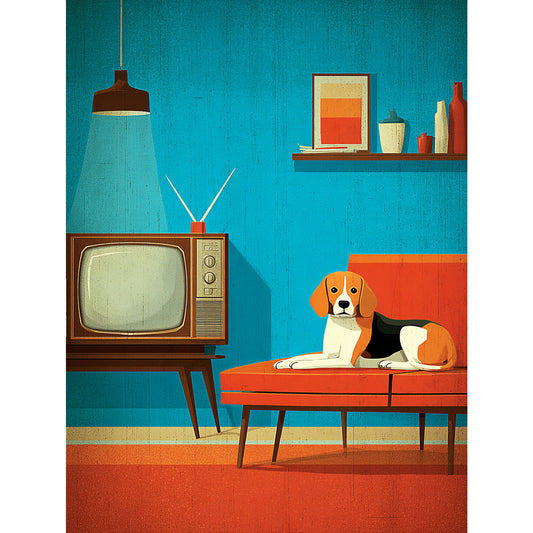 Beagle "Mid-Century Doggo" T-shirt