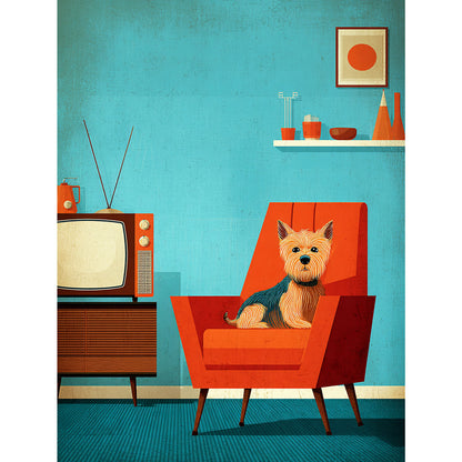 Yorkshire Terrier "Mid-Century Doggo" T-shirt