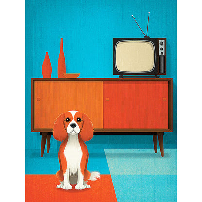 Cavalier King Charles Spaniel "Mid-Century Doggo" T-shirt