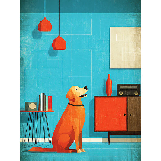 Golden Retriever "Mid-Century Doggo" T-shirt