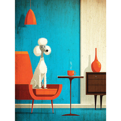 French Poodle "Mid-Century Doggo" T-shirt