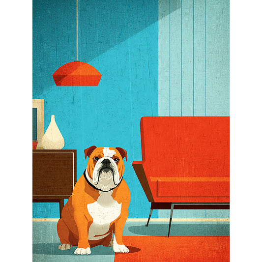 English Bulldog "Mid-Century Doggo" T-shirt