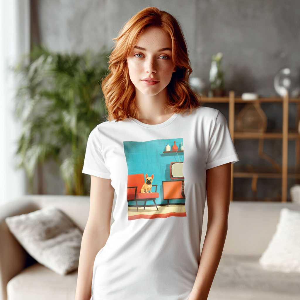 French Poodle "Mid-Century Doggo" T-shirt