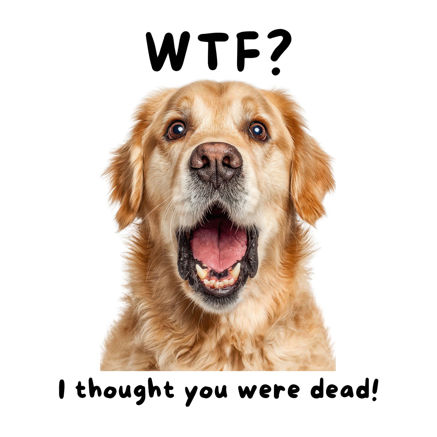 Golden Retriever "WTF?" T-shirt