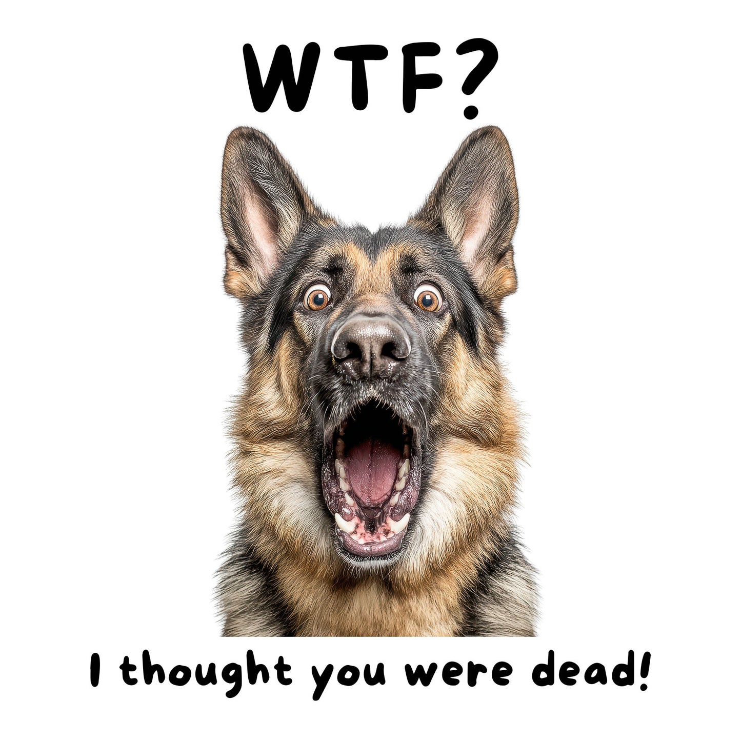 German Shepherd "WTF?" T-shirt