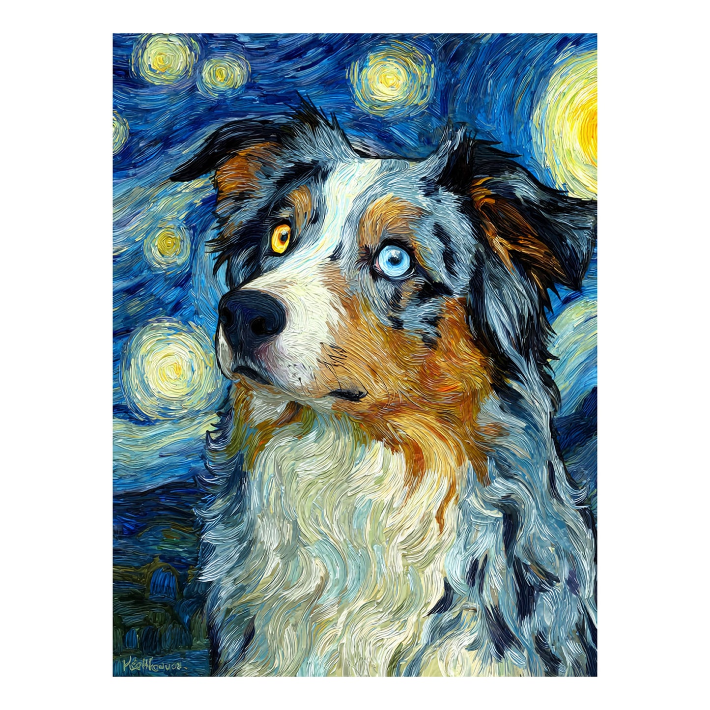 Australian Shepherd "Starry Night" T-shirt