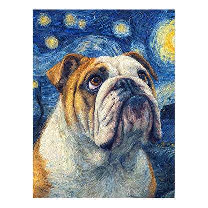 English Bulldog "Starry Night" T-shirt