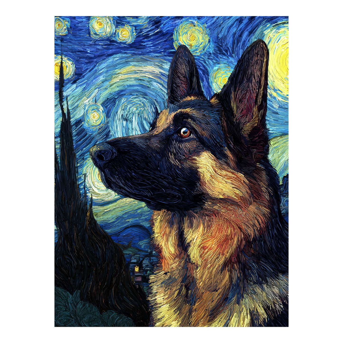 German Shepherd "Starry Night" T-shirt