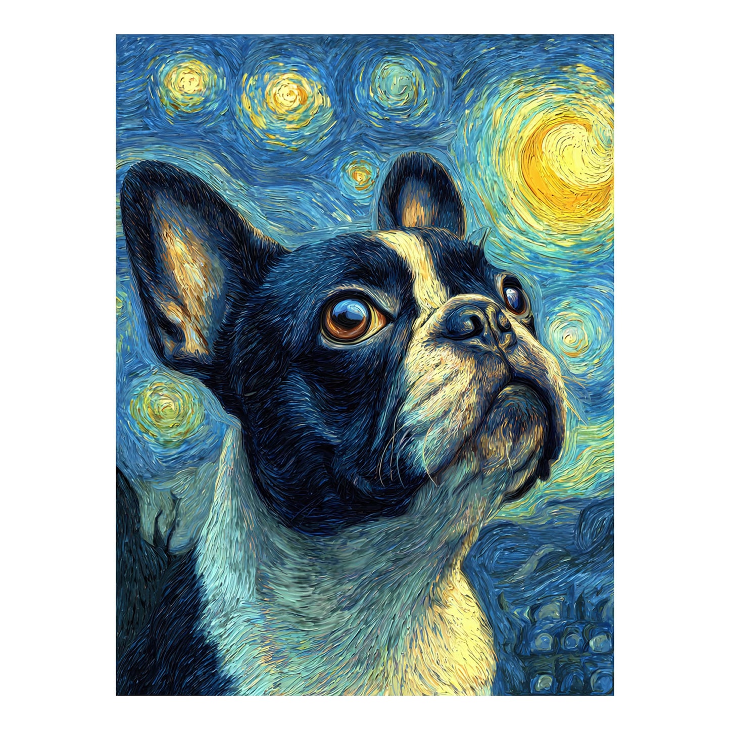 French Bulldog "Starry Night" T-shirt