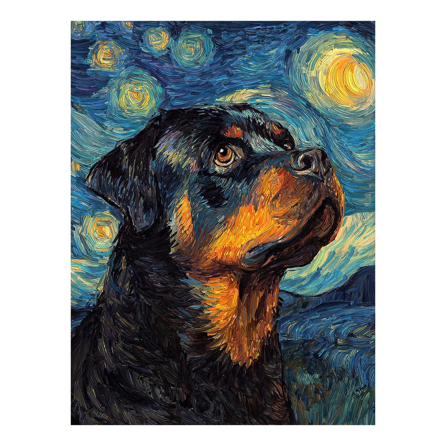 Rottweiler "Starry Night" T-shirt