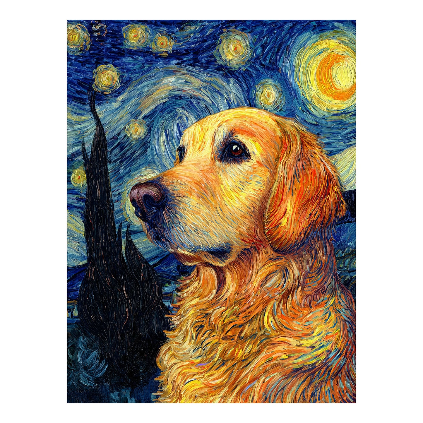Golden Retriever "Starry Night" T-shirt